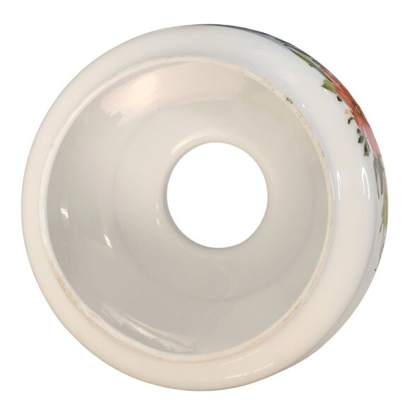 Vintage 3 way Table Lamp Floral Hand-Painted Glass Shade & Metal Base Electric D - Picture 5 of 16